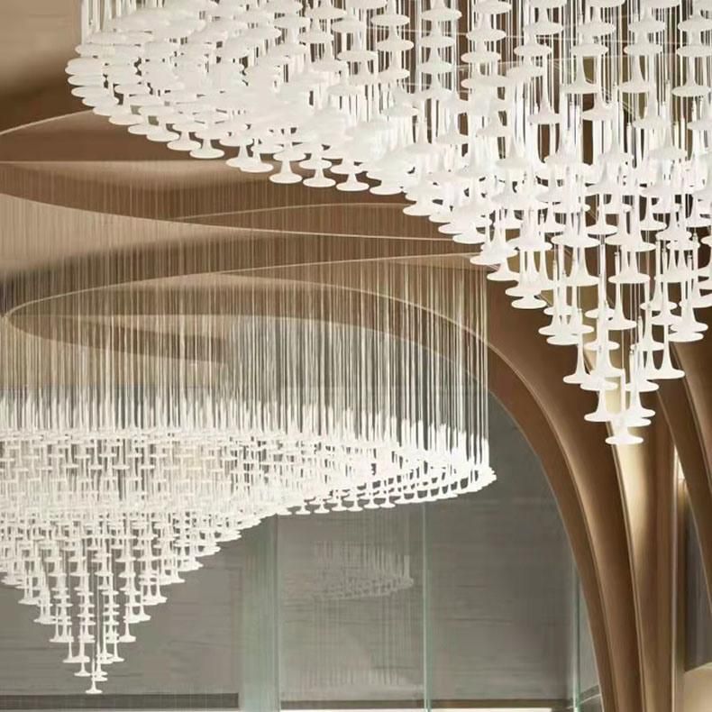 Modern Customized LED Hanging Chandelier Light for Hotel Lobby Hall