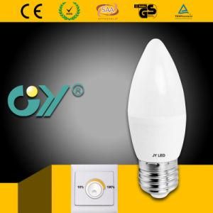 Dimmable LED Bulb 6W C37 E27/E14 with Ce RoHS SAA