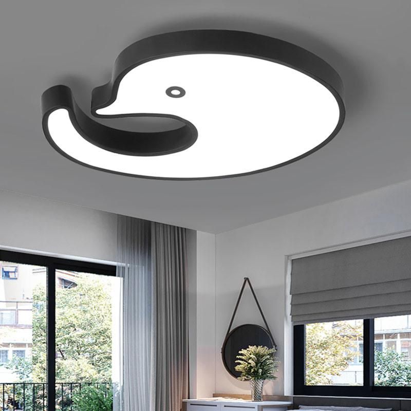 Sand White Finish Acrylic LED Ceiling Lamp Kids Room