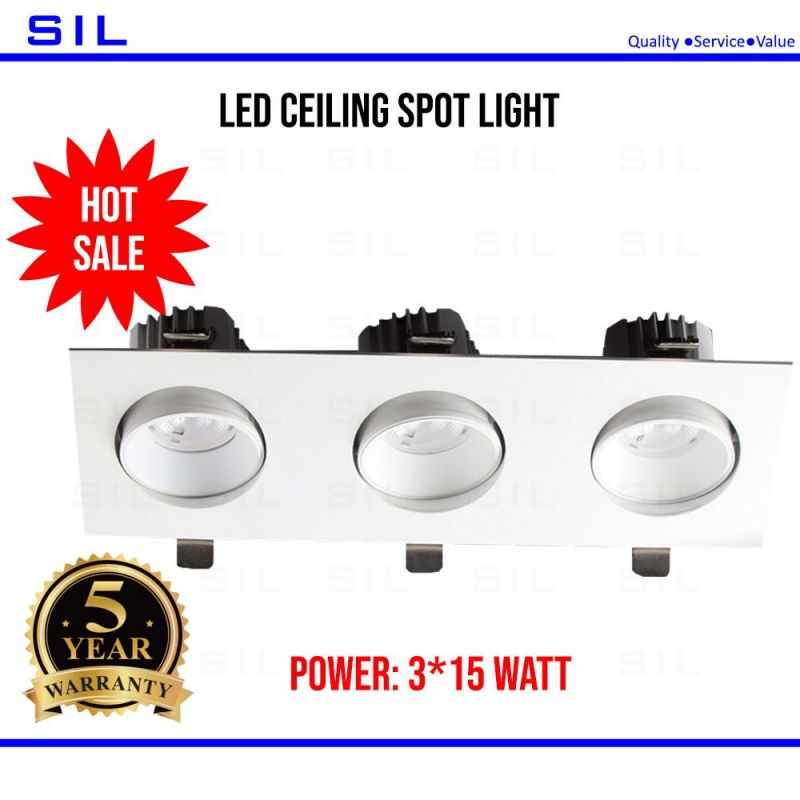 Commercial LED Light Module Focus Lamp Spot Lighting Fixtures COB 3*35/105W LED Ceiling Spotlight