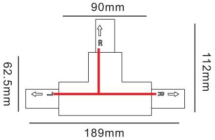 Lighting Track T Connector Connector for 4 Wires Track Rail