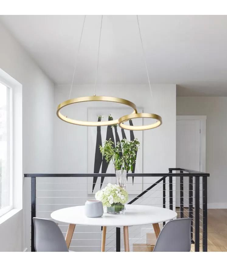Industrial Nordic Big Large Industrial for Kitchen Hanging Chandelier Round Modern LED Pendant Light