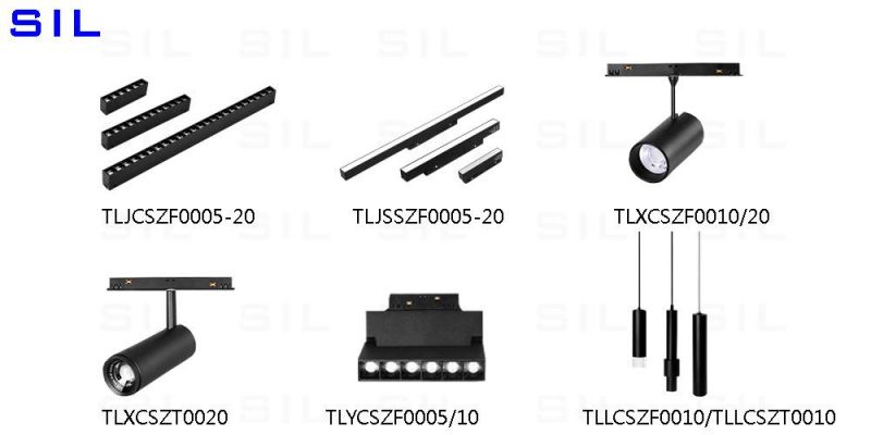 Indoor Rail Lighting Magnetic Track Light System DC48V Magnetic Flood LED Linear Track Light 5watt LED Track Light