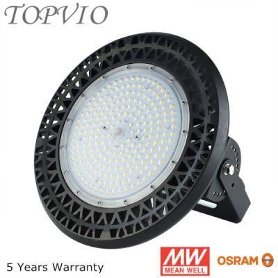 5years Warranty MW 100W/150W/200W UFO LED Industrial High Bay Canopy/Warehouse Light