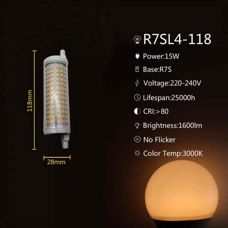 R7s Base LED Lamp 15W High Quality Energy Saving Light Indoor Lighting 182qty SMD2835