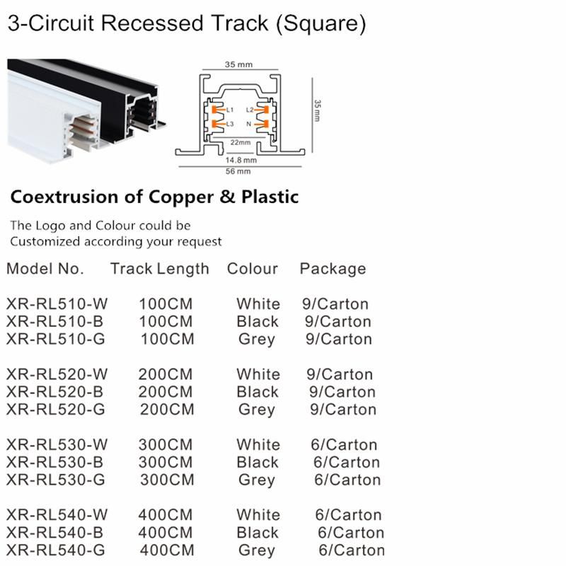 LED Recessed Track Spotlight Beam 15 to 60 Degree Dimmable 15W 20W 25W COB Track