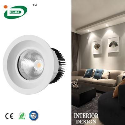 Neutral Light SAA CCC EMC Recessed COB 20W 220V 50Hz 60Hz Indoor LED Ceiling Down Light