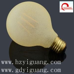 Yellow Frosted G80 LED Fliament Light Bulb