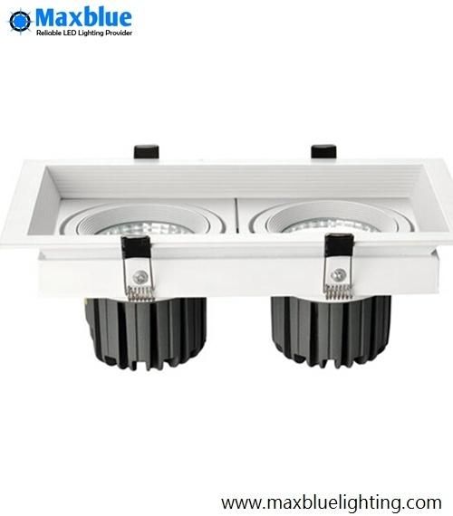 20W 2*20W 3*20W CREE COB Square LED Grille Downlight