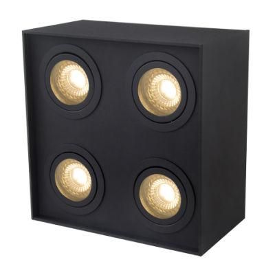 Modern Square LED Downlight 4 Heads Ceiling Spotlight GU10 MR16 LED Bulb Lamp