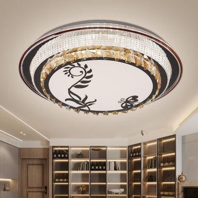 Dafangzhou 96W Light China Gold Flush Mount Light Supplier LED Interior Lighting Garden Style Round Ceiling Lamp Applied in Office