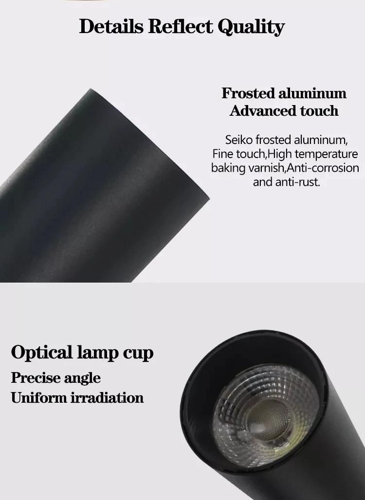 10W Mini Simple Cheap Economic Factory Adjustable LED Spot Track Light for Commercial Chain Store Shop and Wholesale Track Light Track Spotlight