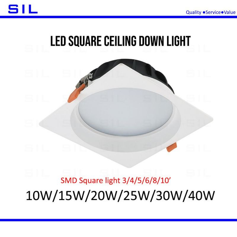 LED Downlight Replacement SMD Square Recessed 10W Ceiling Recessed LED Downlight