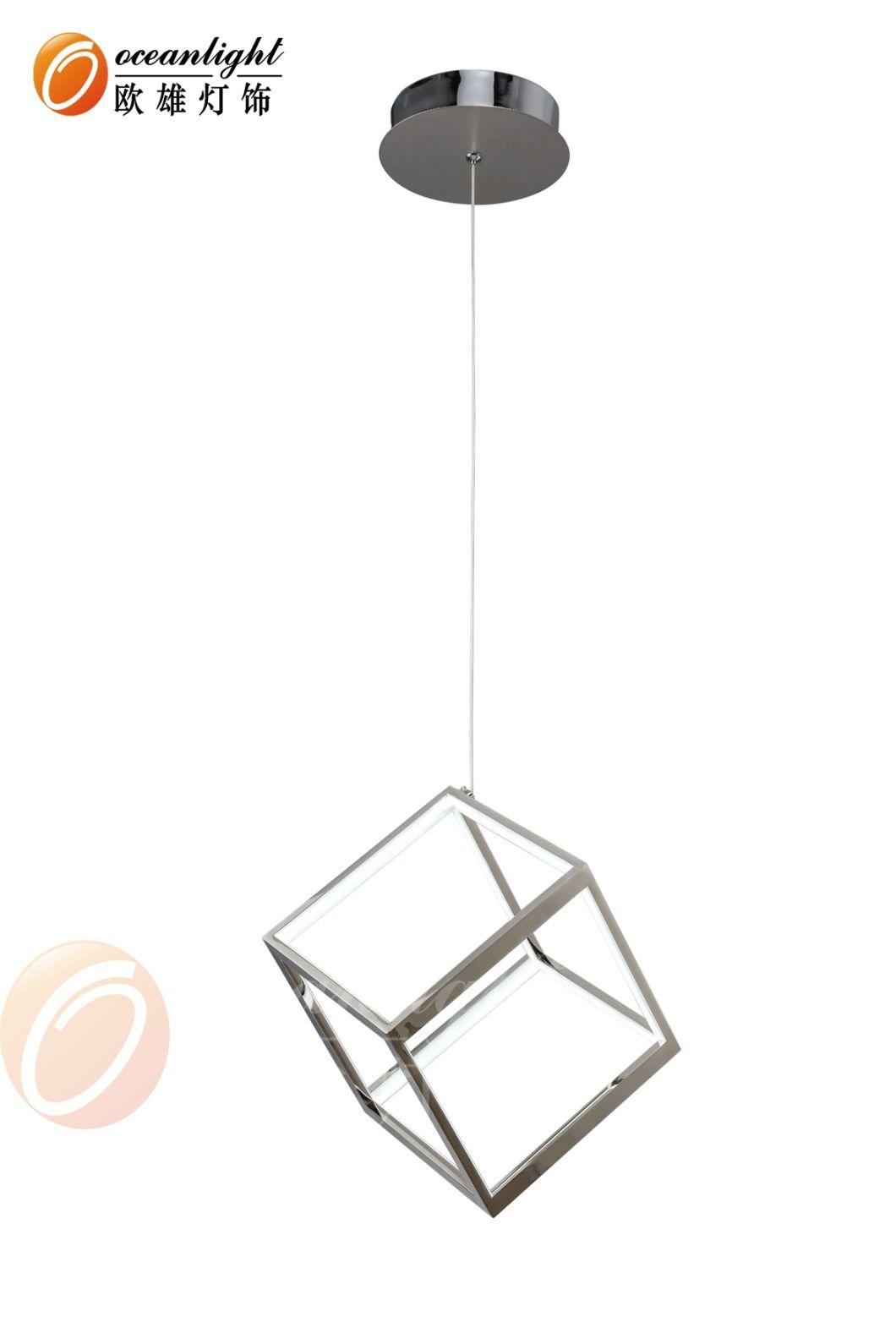 Chrome Gold Black White LED Modern Cubic Pendant Lighting Omd8180003