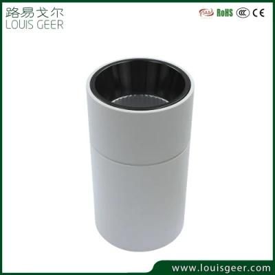 Cylinder LED Downlights Black White Aluminium 25W Ceiling Surface Mounted LED COB Down Light