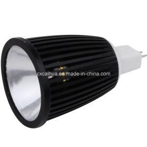 Manufacturer 7W MR16 COB LED Spotlight with Black Aluminum Housing