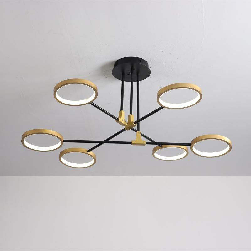 Round Acrylic LED Chandelier Nordic Design for Living Room