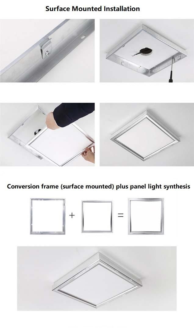 Made in China High Luminous Fresh CE CB TUV Driver Approval Surface Mounted 60X60 Flat Troffer Light Rectangle LED Panel for Meeting Room/Residential Lighting