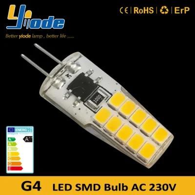 High Voltage G4 LED 220V Bulb 2835 20LED 2W for Chandelier Bulb