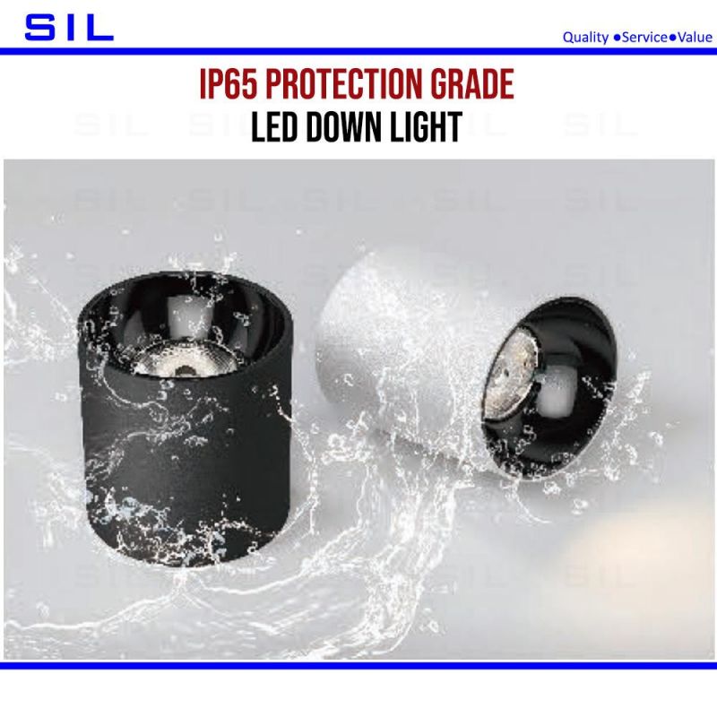15W Waterproof Surface Mounted Downlight Square Down Light Black White Aluminum Spot Light for Hallway Corridor Gallery