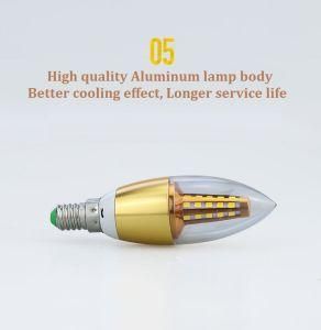 5W Non-Dimmable LED Candle Light 260lm 100-240VAC