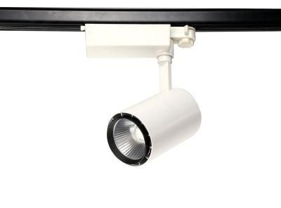 White Round 35W Magnetic Track Lighting Factory LED COB Track Light