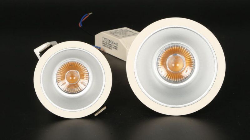 35W 45W High Power Ra>90 SMD COB Anti Glare Aluminum Alloy Die Casting LED Downlight Spot Light with Dali 0-10V Dimmable IP55 Waterproof