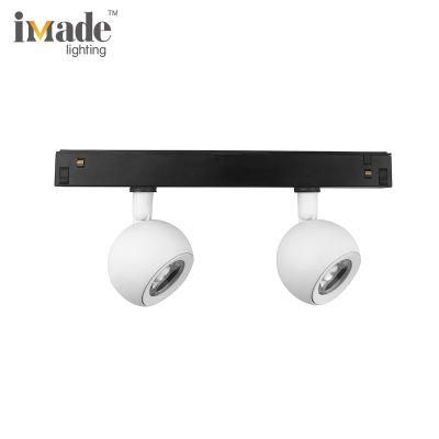 Low Voltage DC48V Dimmable Track Lighting System Double Head Magnetic Spotlight
