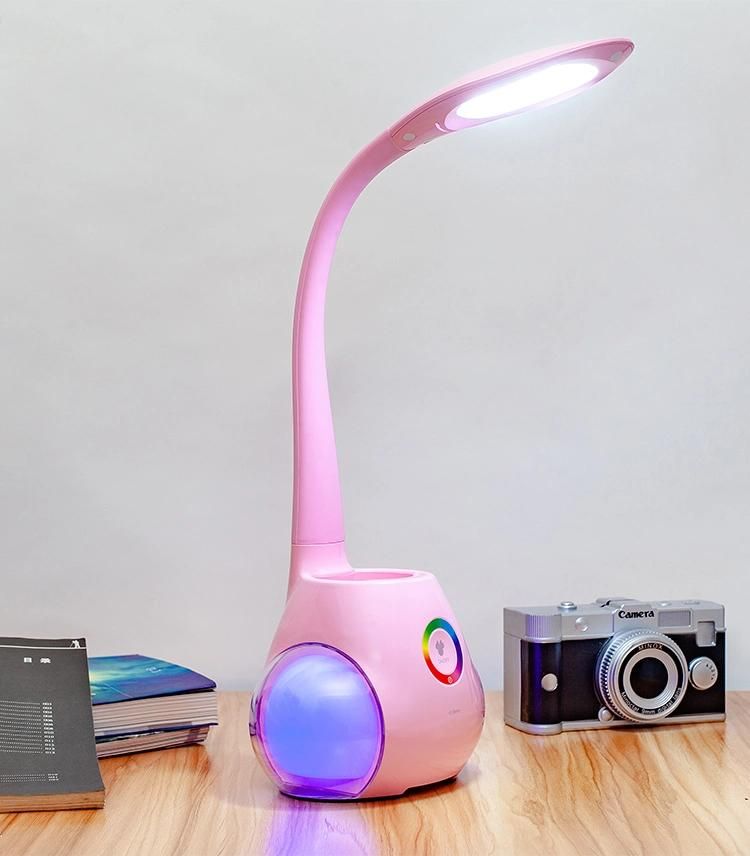 Cartoon Multifunctional Directly Table Lamp with Pen Holder RGB 7-Color