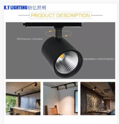 Luminaires Decoration Down Light Spotlight Ceiling LED Track Light Driver Intrack COB Tracklight 40W Fixture Spotlight