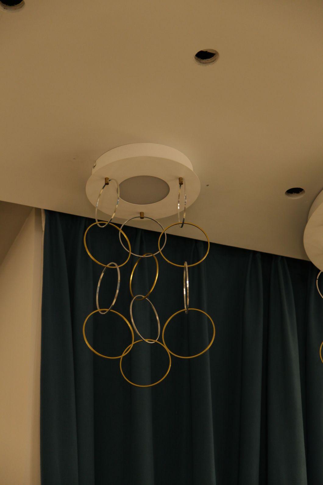 Masivel Circle Rings Design Chandelier Indoor Decor Pendant Light