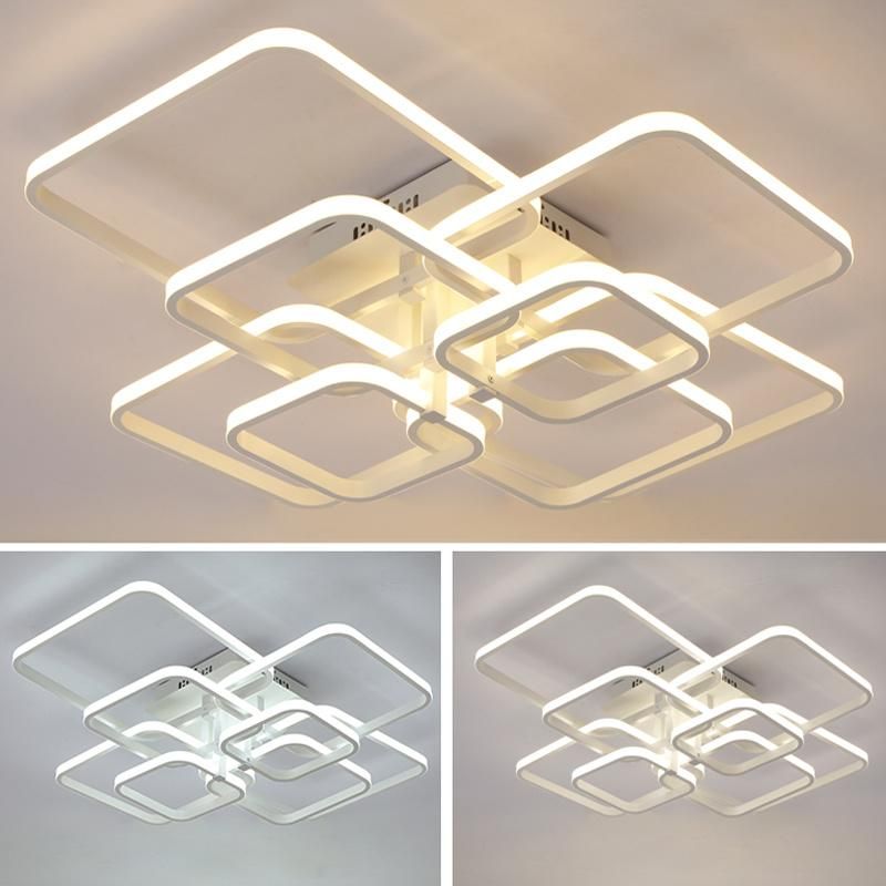 2021 New Modern Indoor Home Decor LED Modern Aluminium Square Ceiling Light Fixture