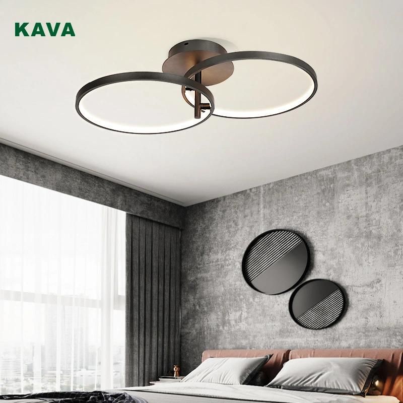 Modern Nordic Design Circle Black Simple Ceiling Mounted Lamp Free DIY Indoor Living Room LED Ceiling Lamp