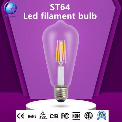 Dimmable Retro LED Filament Light Bulb St64 2W 4W 6W 8W Edison LED Bulb 110V 220V