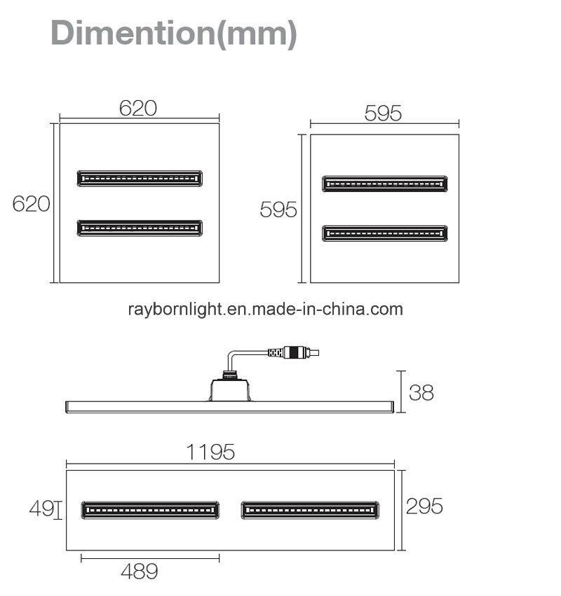 140lm/W Ceiling Light 30W 40W 600X600mm 620X620mm LED Light Panel