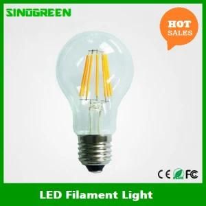 2016 TUV Ce RoHS 220-240V A60 E27 806lm Dimmable 8W LED Filament Bulb