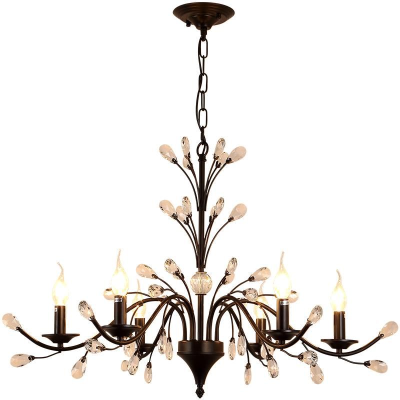 Lobby Crystal Chandelier Lighting Luxury Gold Crystal Pendant Lighting Ceiling Chandelier