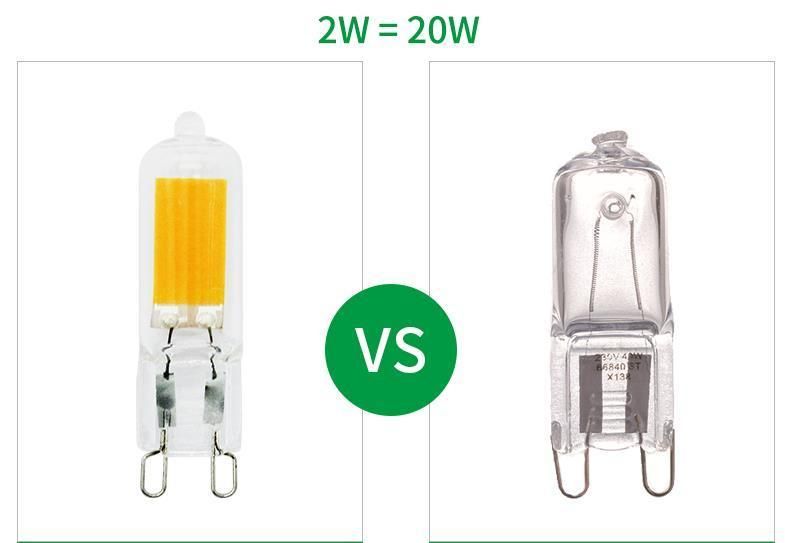 Hot Selling AC/DC12V 110V/220V G4 G9 LED Lamp as Similar as Halogen Bulb G9 LED Bulb Lampada Glass Housing Lamp Replace Halogen Chandelier