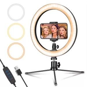 6-12 Inch LED Ring Light with Table Tripod