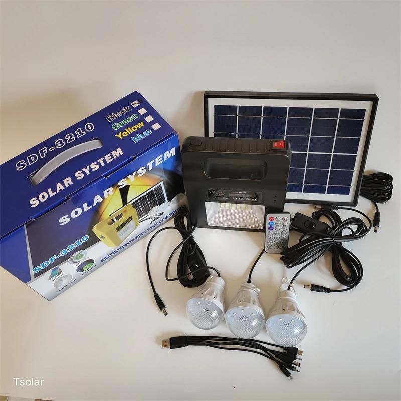 Solar Portable LED Bulb Solar Kit with Radio FM Bluetooth Solar Charger