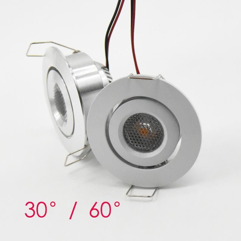 Sliver Shell 3W CREE 12V-24V Adjustable LED Ceiling Lamps for House Hotel Spot Lights Cold White