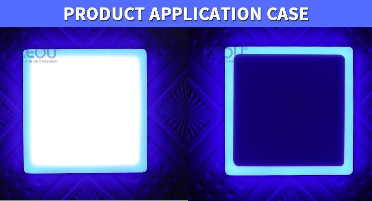 Ce RoHS ISO9001 Double Color Red Green Blue Two Colors18W+6W Frameless Square LED Panel Light 24W