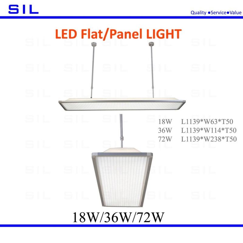 Library Classroom Ceiling Lamps 72W IP42 Anti Glare Square LED Surface Ceiling Panel Light Pendant Lamps