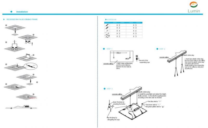 Customized 40W LED Skylight Panel Light for Health Center