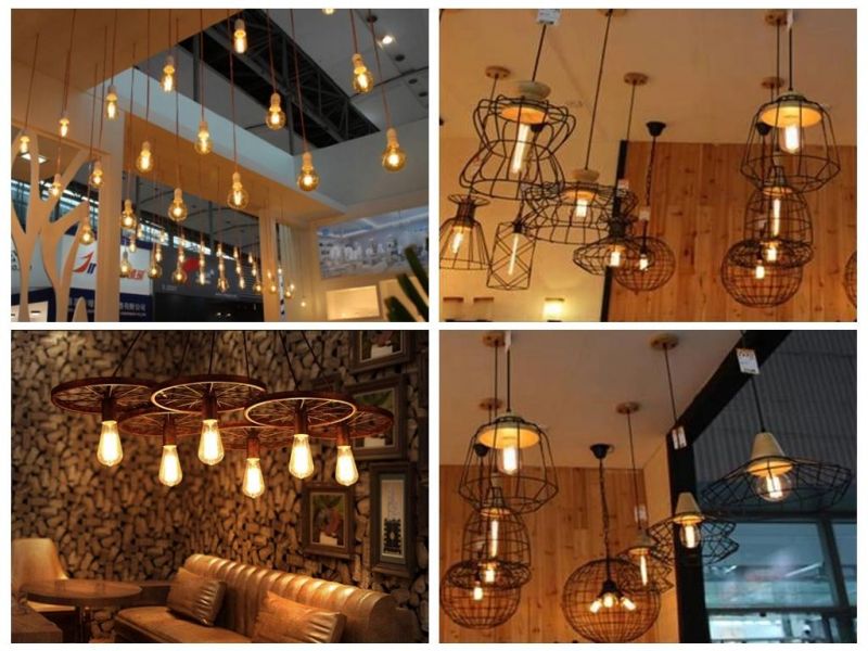 LED Vintage Bulb G125 Star Shape 4W Amber Glass New Energy Saving Soft Filament LED Global Bulb Lamp for Home Decoration and Indoor Lighting