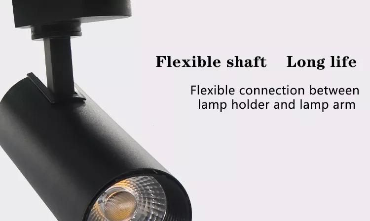 20W Aluminum COB Hot Sale Economic Cheap Factory Adjustable LED Spot Track Light for Commercial Chain Store Shop and Wholesale Track Light Track Spotlight