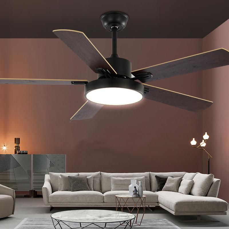 Solid Wood Oil Rubbed Bronze Damp Rated Ceiling Fan with Light
