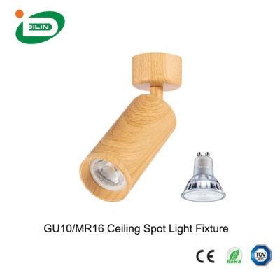 Villa Energy Saving Lamp Aluminum Wood Spot Lights Fixture GU10/MR16 LED Light for Home Renovation