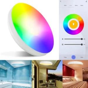 Round Livingroom European Ceiling Light WiFi Zigbee Bluetooth Mesh LED Ceiling Lamp Compatibe with Alexa and Google Home