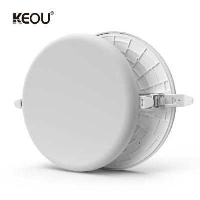 Keou New 100lm/W Panel Light Adjustable 55-205mm 9W 18W LED Panel Lamp 24W Frameless LED Panel Light 36W Dimmable LED Lamp Lighting LED Light